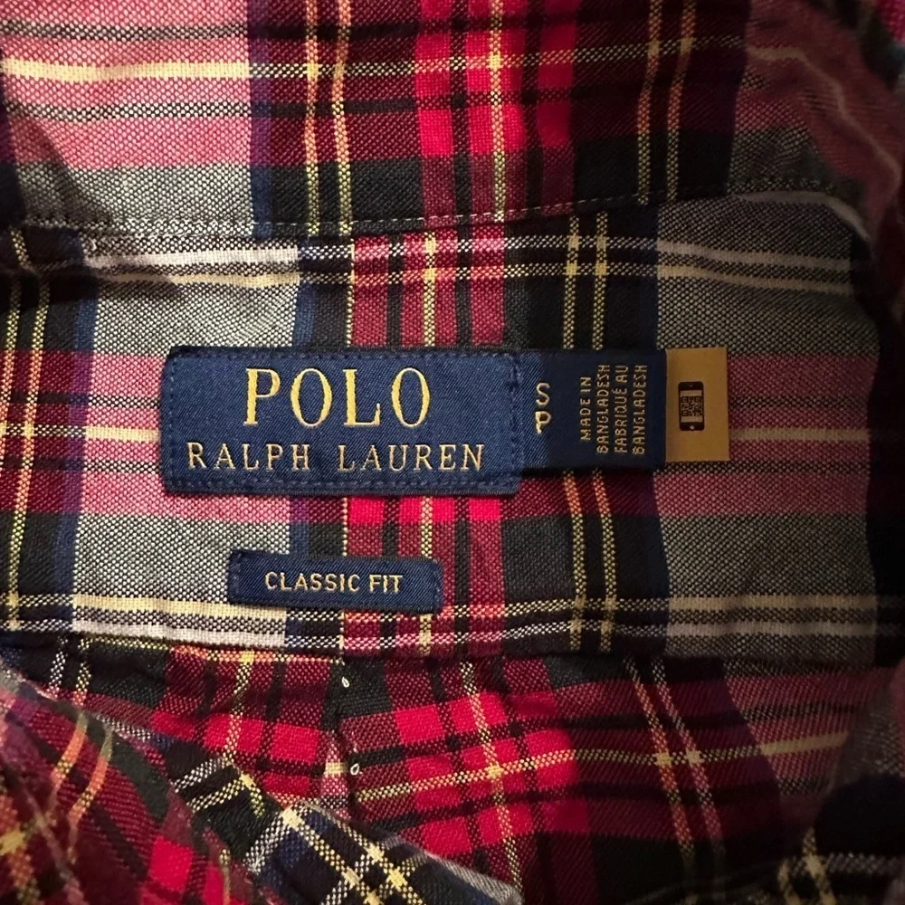 Plaid Brushed Oxford Shirt size small